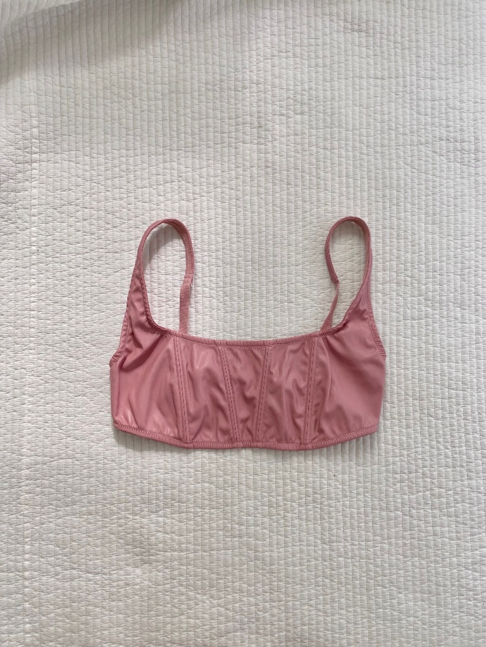 light pink corset tank top cropped